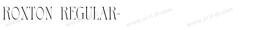 Roxton Regular字体转换